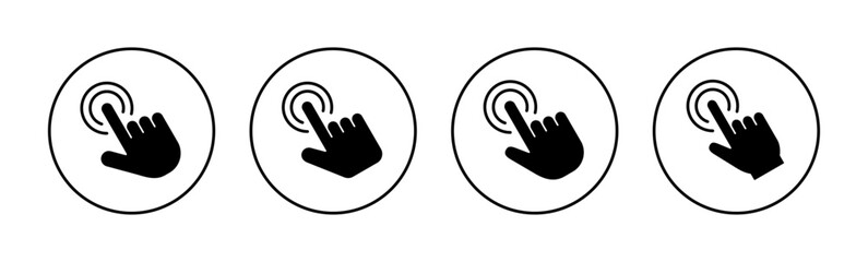 Hand click icon vector for web and mobile app. pointer sign and symbol. hand cursor icon