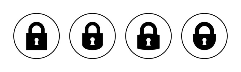 Lock icon vector for web and mobile app. Padlock sign and symbol. Encryption icon. Security symbol