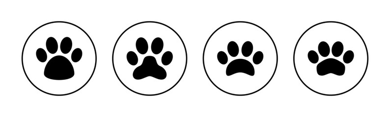 Fototapeta premium Paw icon vector for web and mobile app. paw print sign and symbol. dog or cat paw