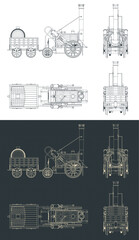 Robert Stephenson`s steam locomotive blueprints