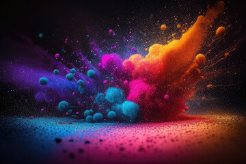 Bunte Farbwolken created with Generative AI technologies