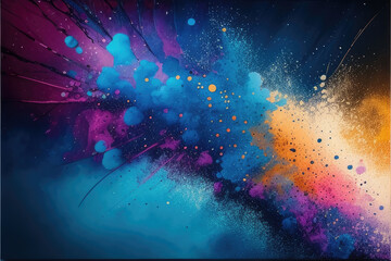 Bunte Farbwolken created with Generative AI technologies