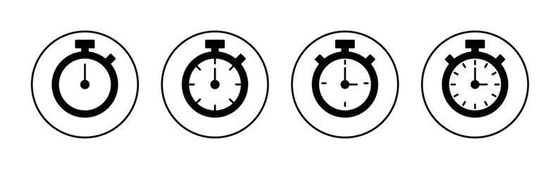 stopwatch icon vector for web and mobile app. Timer sign and symbol. Countdown icon. Period of time