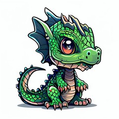 baby dragon cute cartoon for kids, GENERATIVE AI
