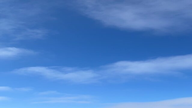 White clouds in the blue sky. Time lapse video. High quality FullHD footage