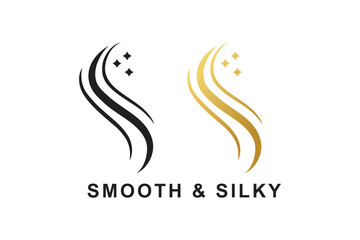 Smooth and silky logo badge template. Suitable for business, salon, fabric  and pattern