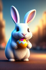 easter bunny with egg