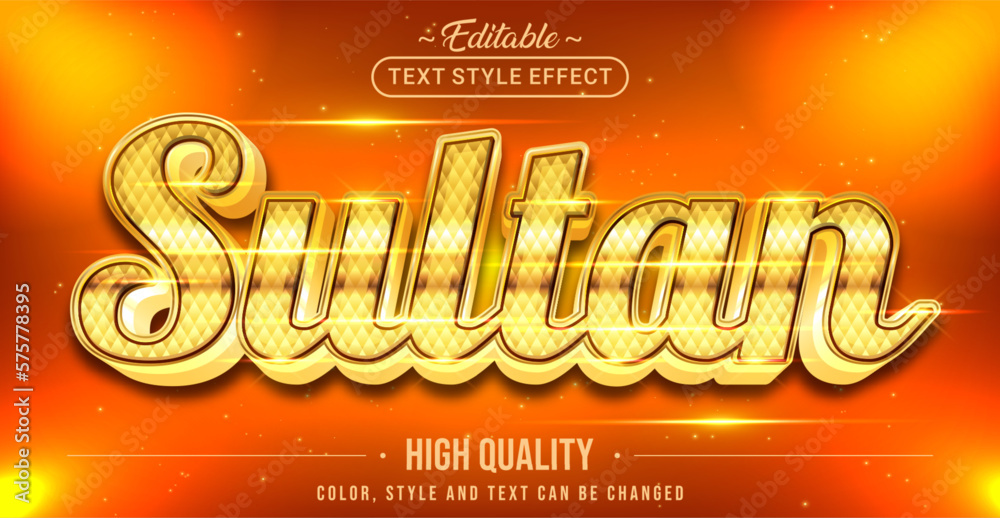 Aufkleber Editable text style effect - Sultan text style theme.