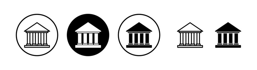 Bank icon vector illustration. Bank sign and symbol, museum, university