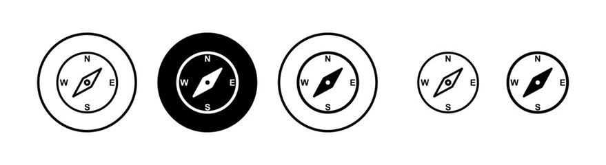 Compass icon vector illustration. arrow compass icon sign and symbol