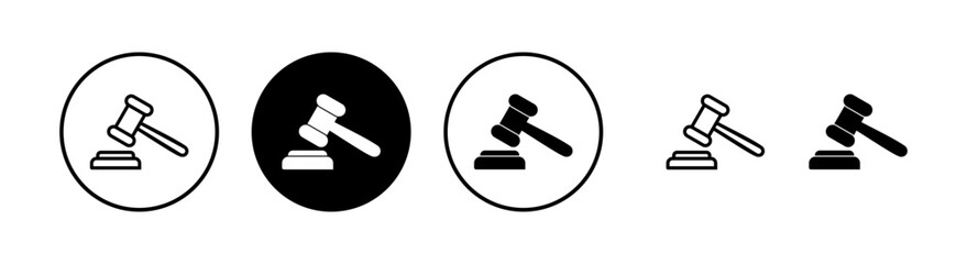 Gavel icon vector illustration. judge gavel sign and symbol. law icon. auction hammer