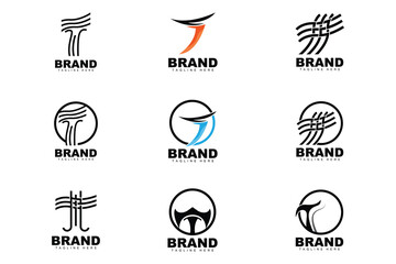 Letter T Logo, Letter Alphabet Design, Vector Logotype, Initial T Product Brand