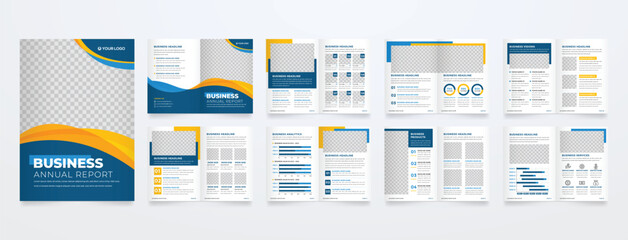 business brochure template with clean style and modern layout use for business profile and presentation