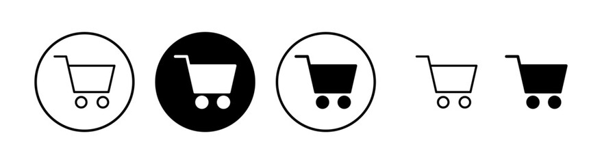 Shopping icon vector illustration. Shopping cart sign and symbol. Trolley icon