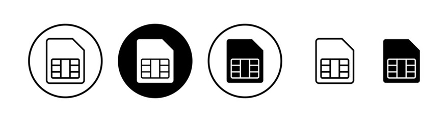 Fototapeta premium Sim card icon vector illustration. dual sim card sign and symbol