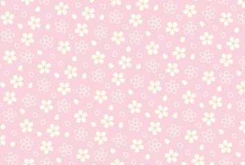seamless pattern with cherry blossoms for greeting cards, flyers, social media wallpapers, etc. 
