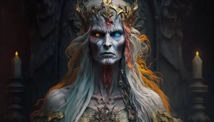 Foto op Plexiglas Hel god of Darkness - German Mythologies - Generative AI © The_AI_Revolution
