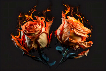 burn roses holi festival realistic photo of burning roses hd
