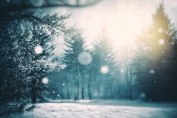 Winter Nature Background Scene. AI generative.
