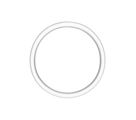 Diaphragm vaginal contraceptive ring isolated on white, top view