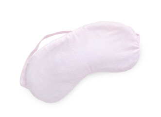 One soft sleep mask isolated on white