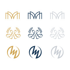 letter M logo vector template 