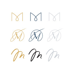letter M logo vector template 