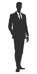 silhouette of a businessman