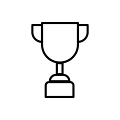 Trophy icon winner symbol design trendy style on white background