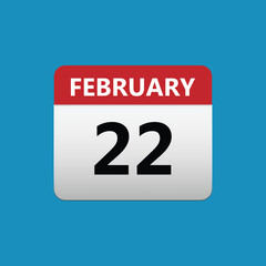 February 22 Concept Design. Vector Illustration.
