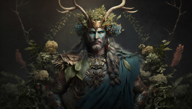 Loki, a cunning trickster - German Mythologies - Generative AI
