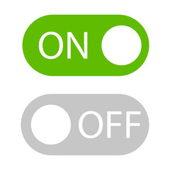 Modern on off buttons, great design for any purposes. Vector illustration.