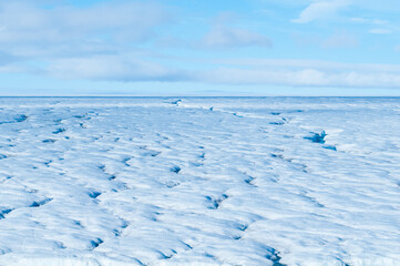 Water running off the arctic ice shelf.