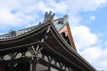 Fototapeta na wymiar お寺の屋根