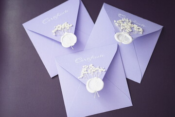 invitation card with rings