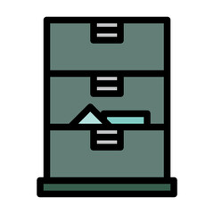 Fototapeta premium File Cabinet Icon