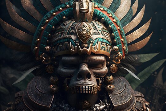aztec art created using AI Generative Technology
