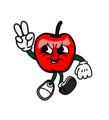 illustration apple icon character & vector