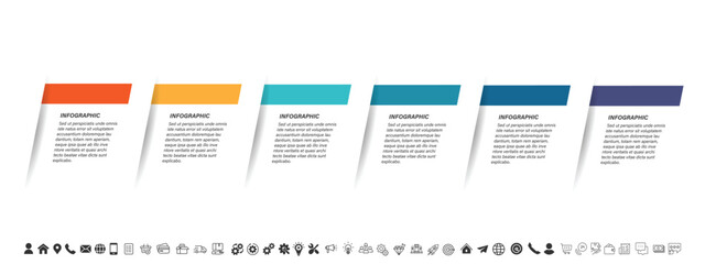 Blank and clean. Steps business data visualization timeline process infographic template design