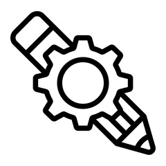 design process line icon