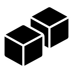 cube glyph icon