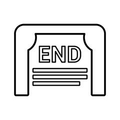 Cessation, closing, conclusion outline icon. Line art vector.