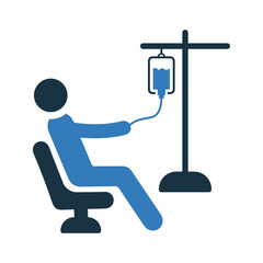 Chemo, chemotherapy, intravenous icon. Glyph style vector EPS.