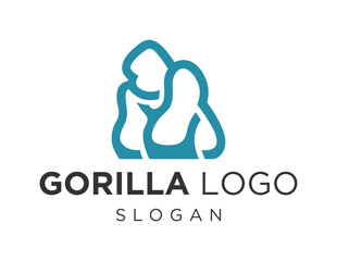 Logo about Gorilla on a white background. created using the CorelDraw application.