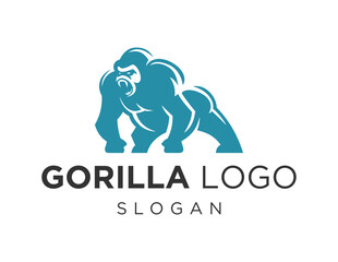 Logo about Gorilla on a white background. created using the CorelDraw application.