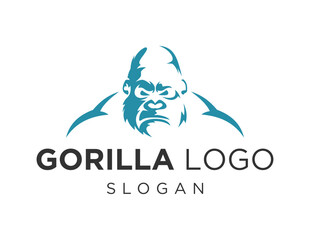 Logo about Gorilla on a white background. created using the CorelDraw application.