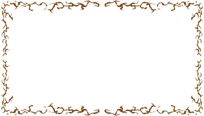 Brown color abstract illustration background frame border texture