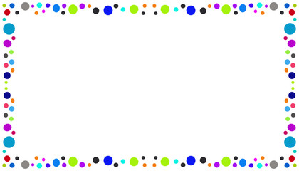 Colorful balls abstract illustration background frame border texture. Perfect for website wallpapers, posters, banners, book covers, invitation covers