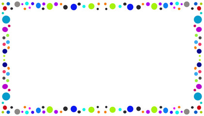 Colorful balls abstract illustration background frame border texture