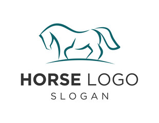 Logo about Horse on a white background. created using the CorelDraw application.